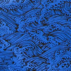 Japanese Lacquered Yuzen Paper - KONAMI BLUE