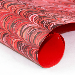 Hand Marbled Paper - FIRE COMB