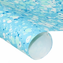 Hand Marbled Paper - JUST BLUES STONE