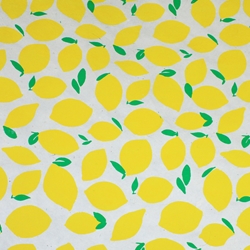 Lokta Paper Origami Pack - LEMONS - YELLOW ON NATURAL