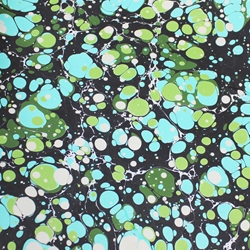 Hand Marbled Origami Paper - MOSSY STONE
