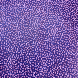 Japanese Lacquered Yuzen Paper - PINK SAKURA ON BLUE