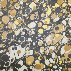 Hand Marbled Origami Paper - BROWN STONE