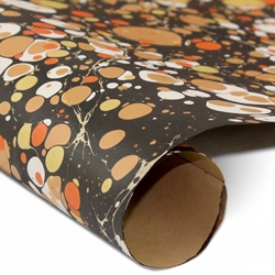 Hand Marbled Paper - HARVEST STONE