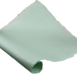 Metallic Indian Cotton Rag Paper - CRINKLE - LIGHT GREEN
