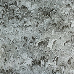 Hand Marbled Origami Paper -CHARCOAL PEACOCK