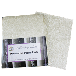 Indian Embossed Paper - ROSE - White - 30 Sheet Pack
