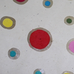 Lokta Paper Origami Pack - Batik Circles - RAINBOW