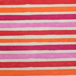 Lokta Paper Origami Pack - Batik Stripes - PINK/ORANGE