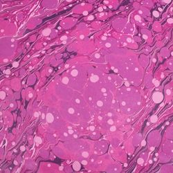 Hand Marbled Origami Paper - MAGENTA VEIN