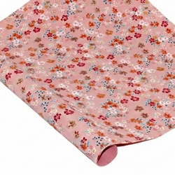 Screenprinted Indian Cotton Paper - Tiny Floral on PINK