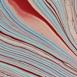 Jute Fiber Origami Paper - RED AND BLUE MARBLE