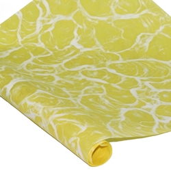 Ripple Kozo Paper - WHITE ON YELLOW