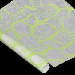 Ripple Kozo Paper - GREEN ON WHITE