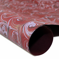 Hand Marbled Paper - LAVA CURL